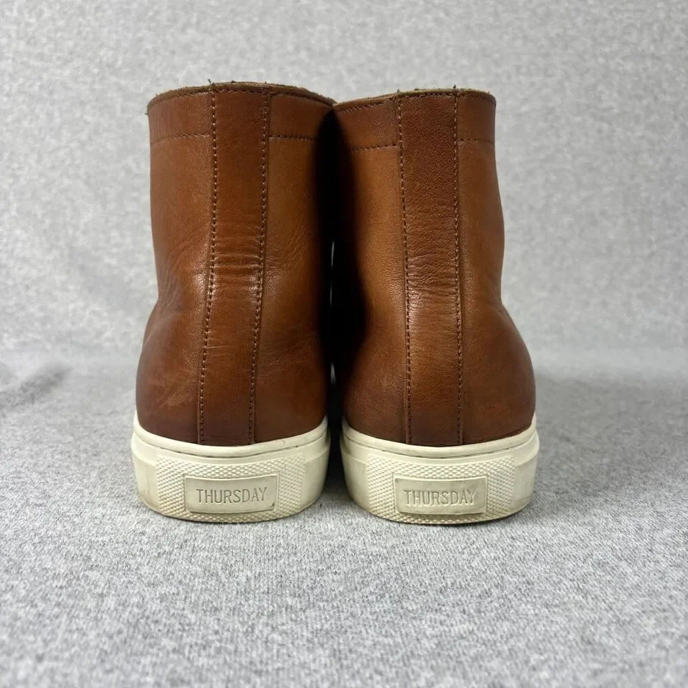 Thursday Boot Co. Premier High Top Sneakers Toffee Leather Men's 10.5